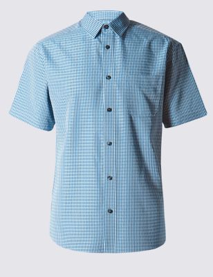 Short Sleeve Easy Care Soft Touch Shirt with Modal